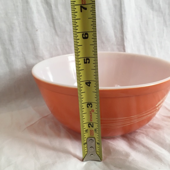 Pyrex Vintage Autumn Harvest Orange Wheat Nesting Bowl Mixing Bowl Collectible - Picture 7 of 8